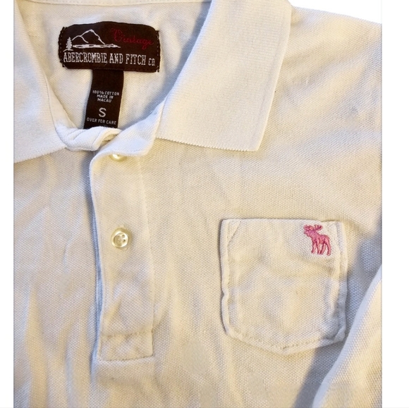 Abercrombie & Fitch kids polo tops shirts lot small pink green white stretch - Picture 9 of 9